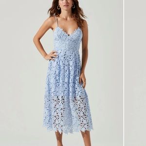 Astr the Label Lace A Line Midi Dress
